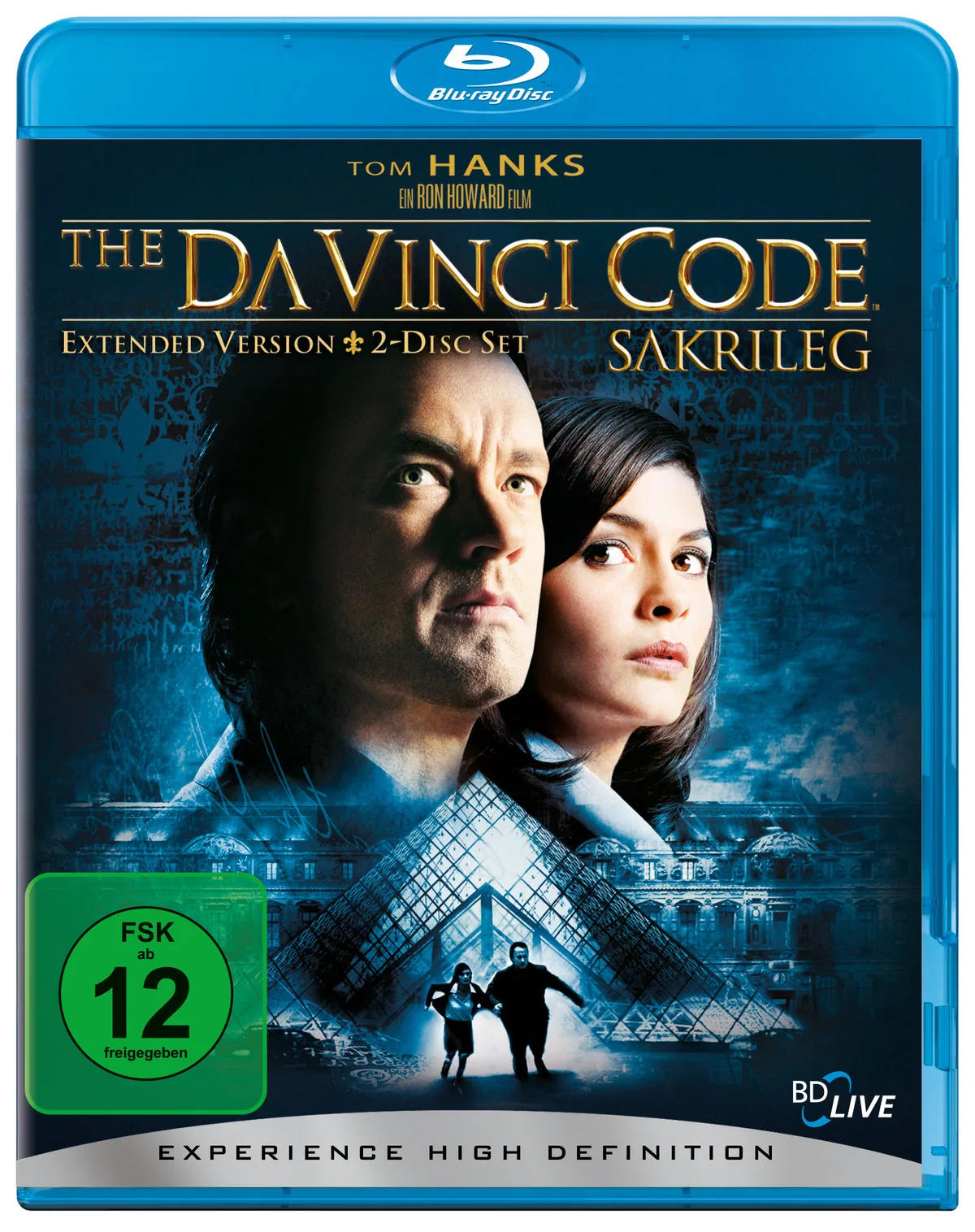 Blu-ray-Cover: The Da Vinci Code - Sakrileg - Ext. Ver. [2 BRs]. Regie: Ron Howard