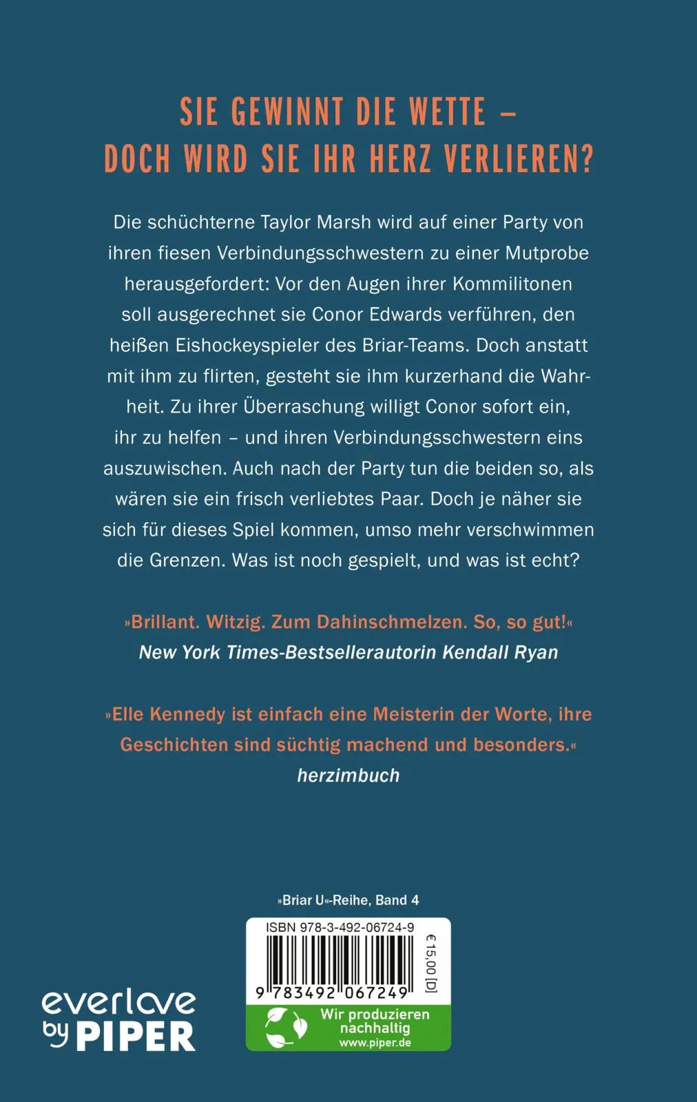 Buchrückseite von 'The Dare – Liebe mich, wenn du dich traust' mit Klappentext - Paperback