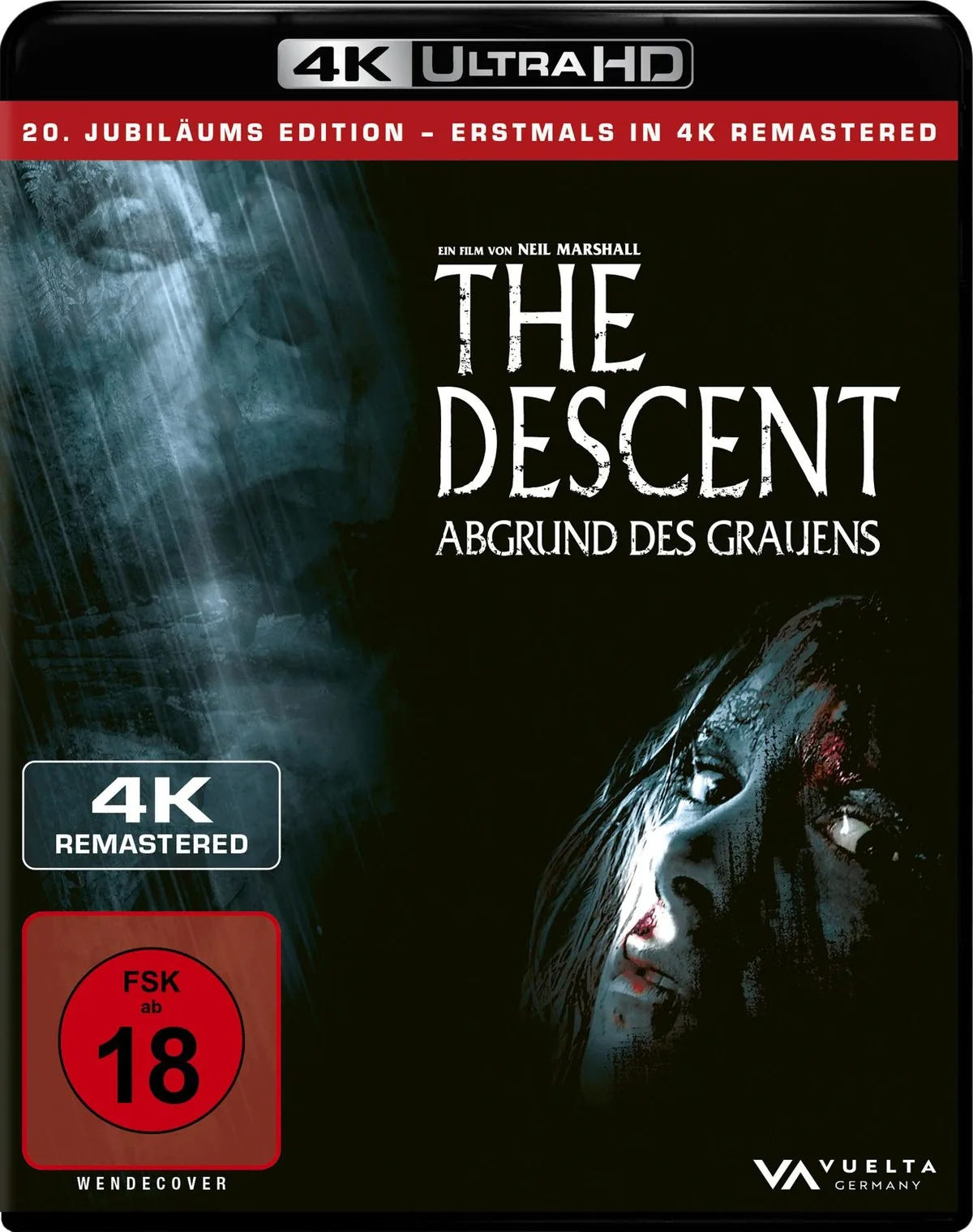 4K UHD Blu-ray-Cover: The Descent. Regie: Neil Marshall