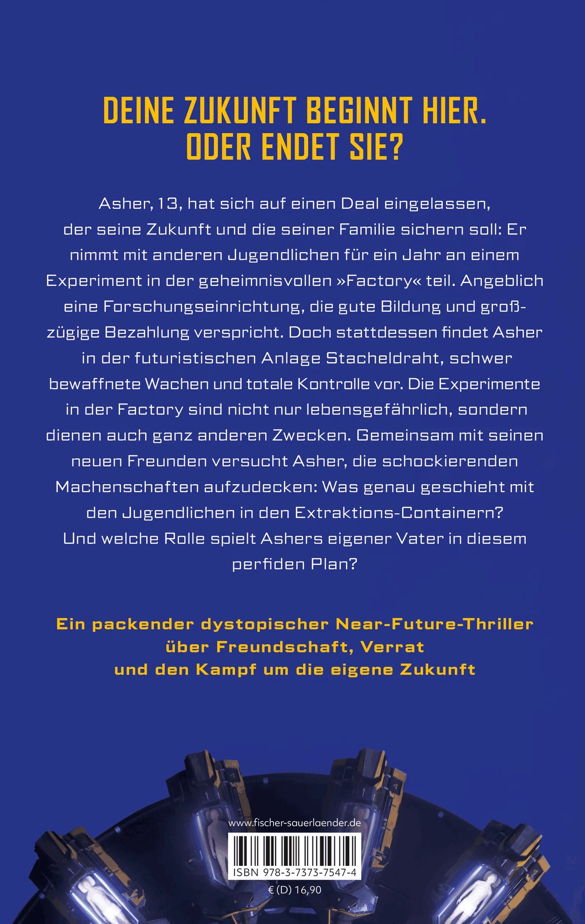 Rückseite: The Factory – Es gibt kein Entkommen (Paperback)