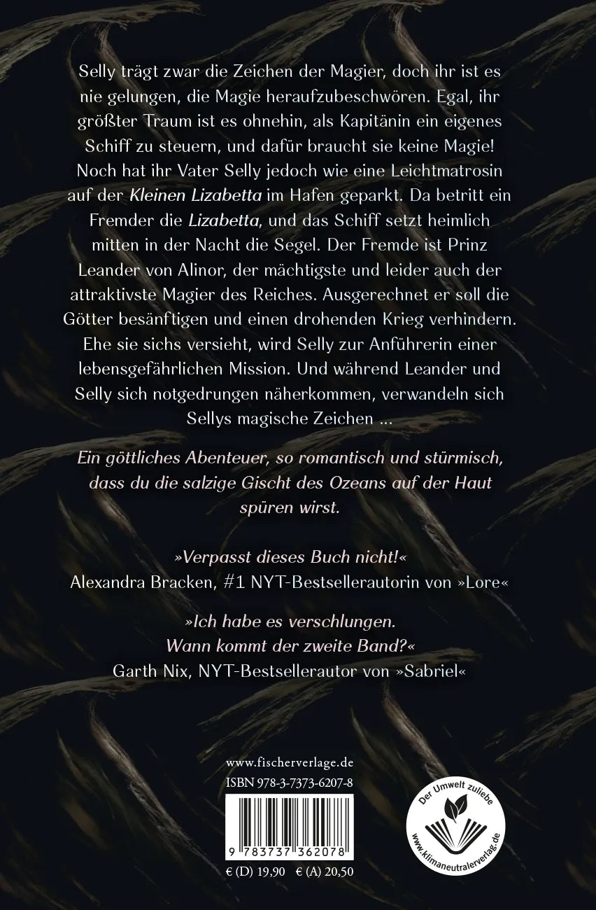 Buchrückseite von 'The Isles of the Gods' mit Klappentext - Gebundene Ausgabe