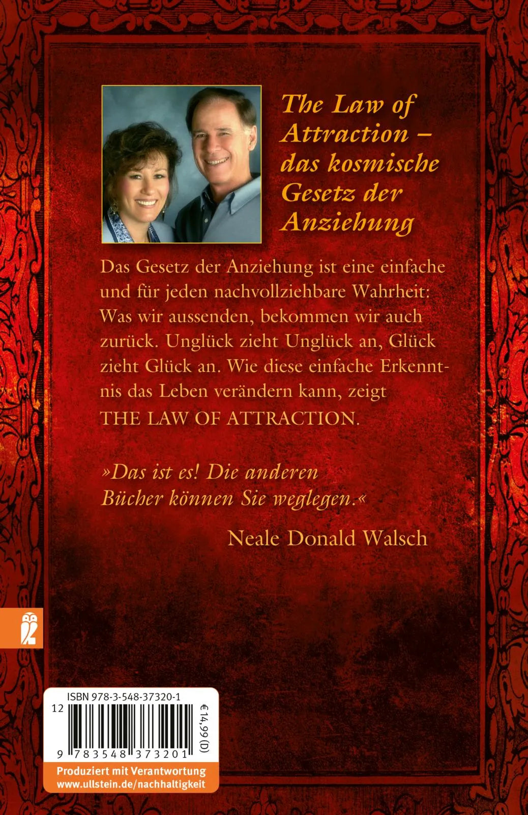 Buchrückseite von 'The Law of Attraction' mit Klappentext - Taschenbuch