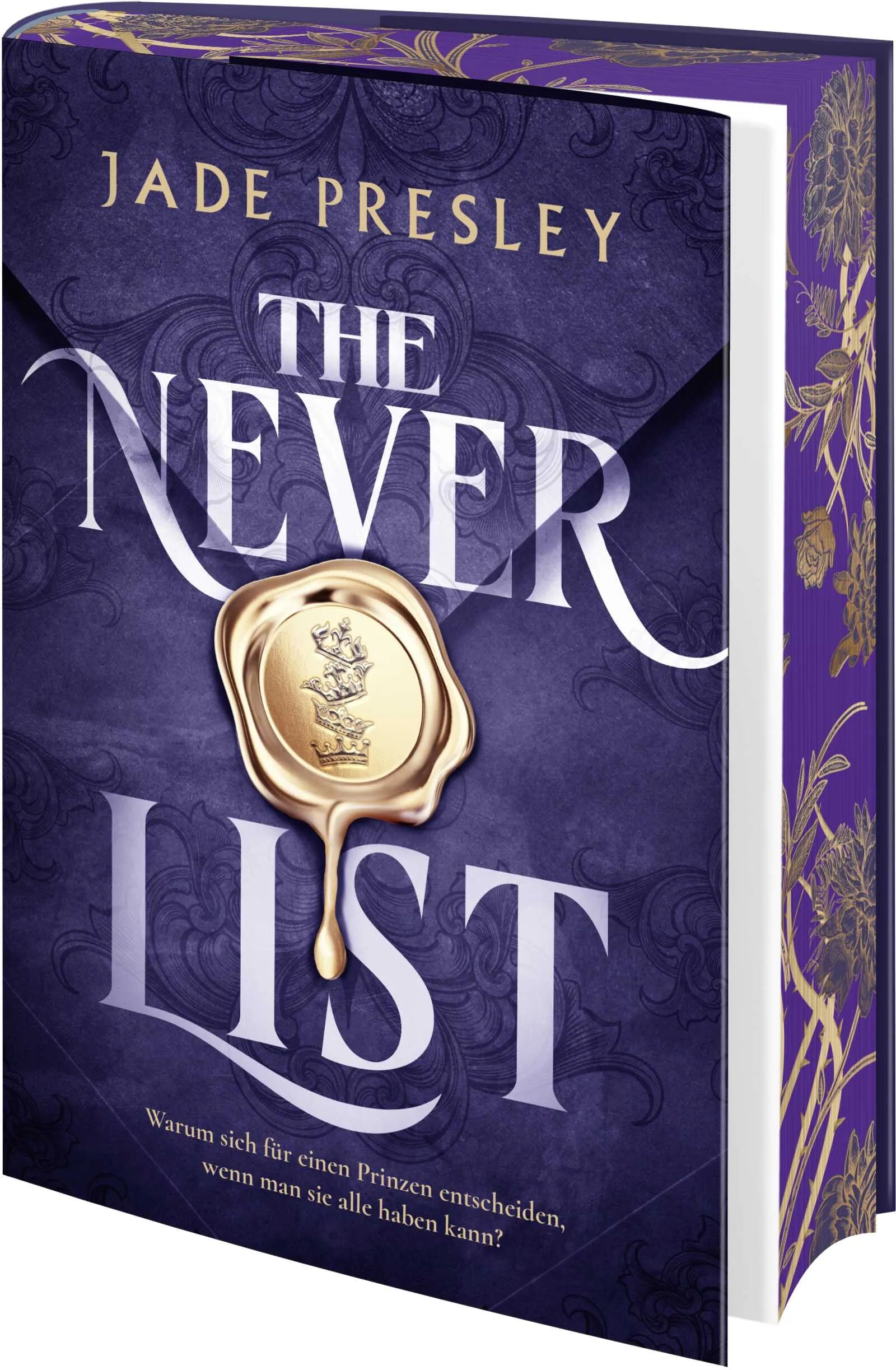 Buchcover von 'The Never List' - Gebundene Ausgabe von Jade Presley