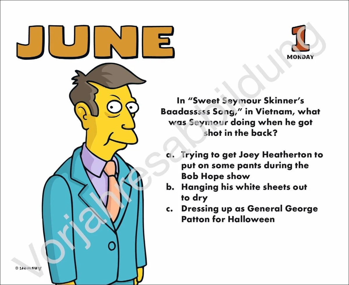 The Simpsons Tagesabreißkalender 2027 – Ansicht