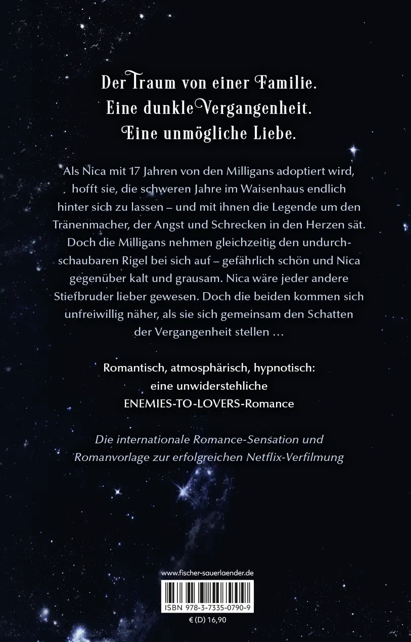 Buchrückseite von 'The Tearsmith' mit Klappentext - Paperback