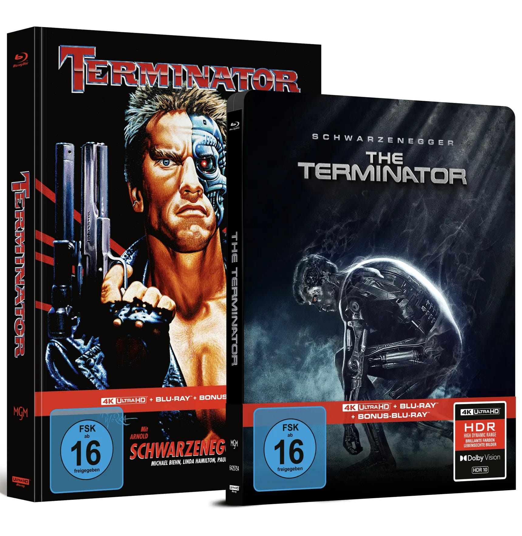 4K UHD Blu-ray-Cover: The Terminator (1984) – Mediabook Cover B + SteelBook Cover B. Regie: James Cameron