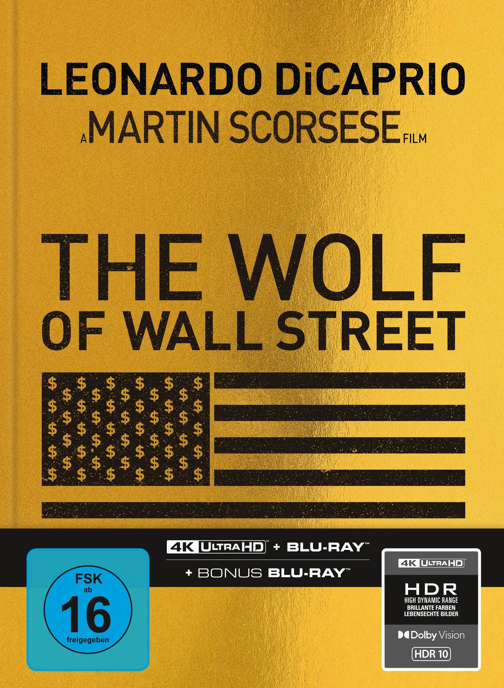 4K UHD Blu-ray-Cover: The Wolf of Wall Street – 4K Ultra HD Blu-ray Mediabook (Cover A. Regie: Martin Scorsese