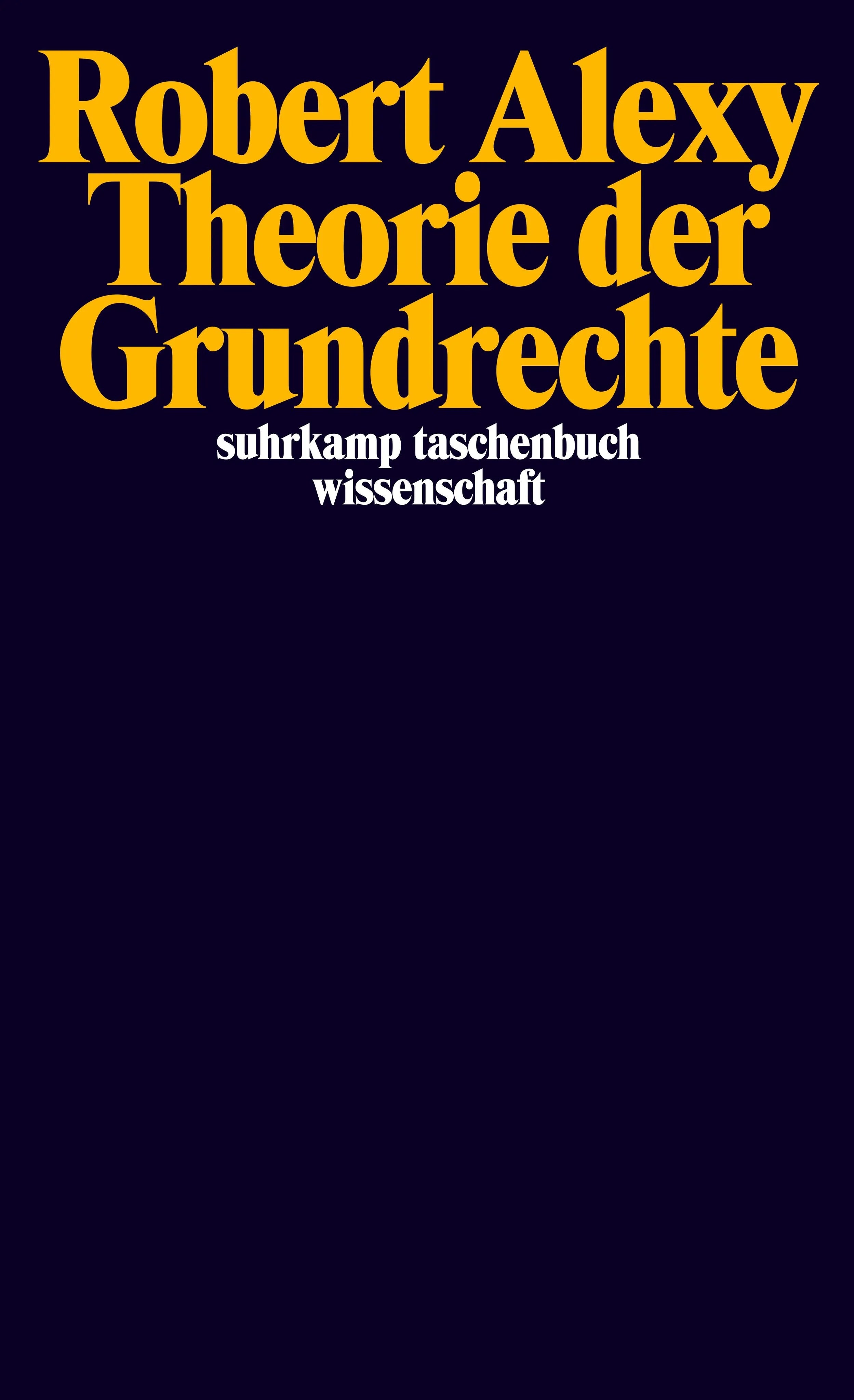 Buchcover von 'Theorie der Grundrechte' - Taschenbuch von Robert Alexy