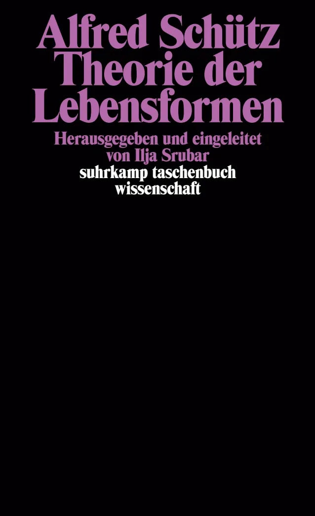 Buchcover von 'Theorie der Lebensformen' - Taschenbuch von Alfred Schütz