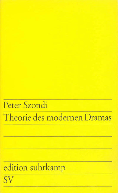 Theorie des modernen Dramas
