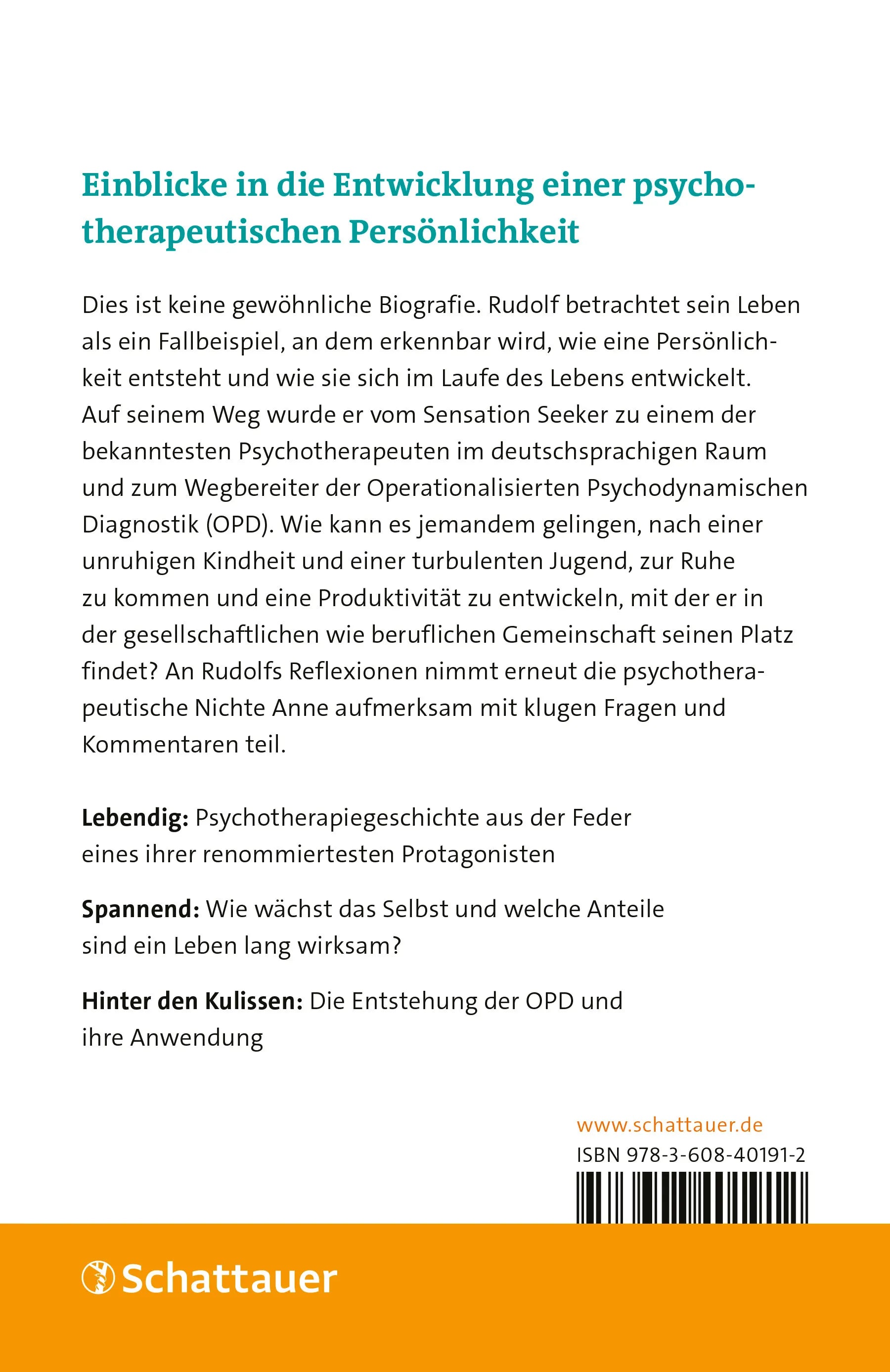 Buchrückseite von 'Therapeut werden' mit Klappentext - Paperback