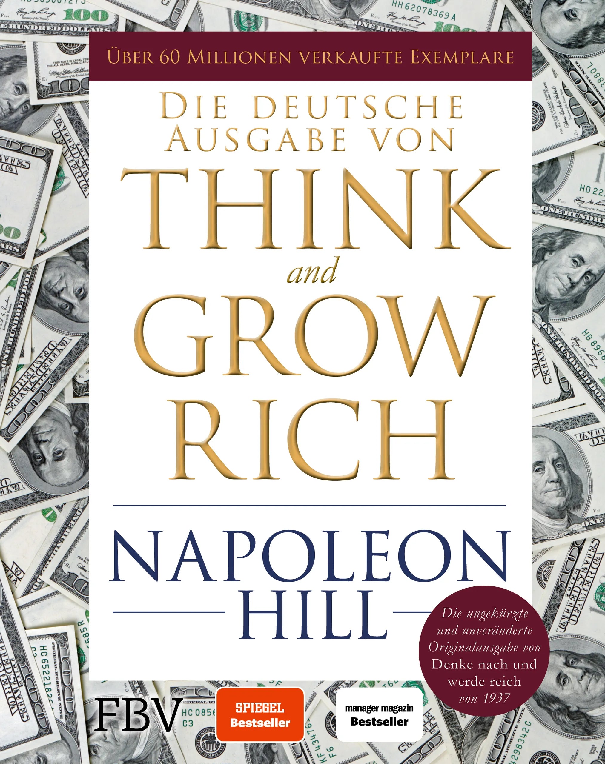 Buchcover von 'Think and Grow Rich – Deutsche Ausgabe' - Gebundene Ausgabe von Napoleon Hill