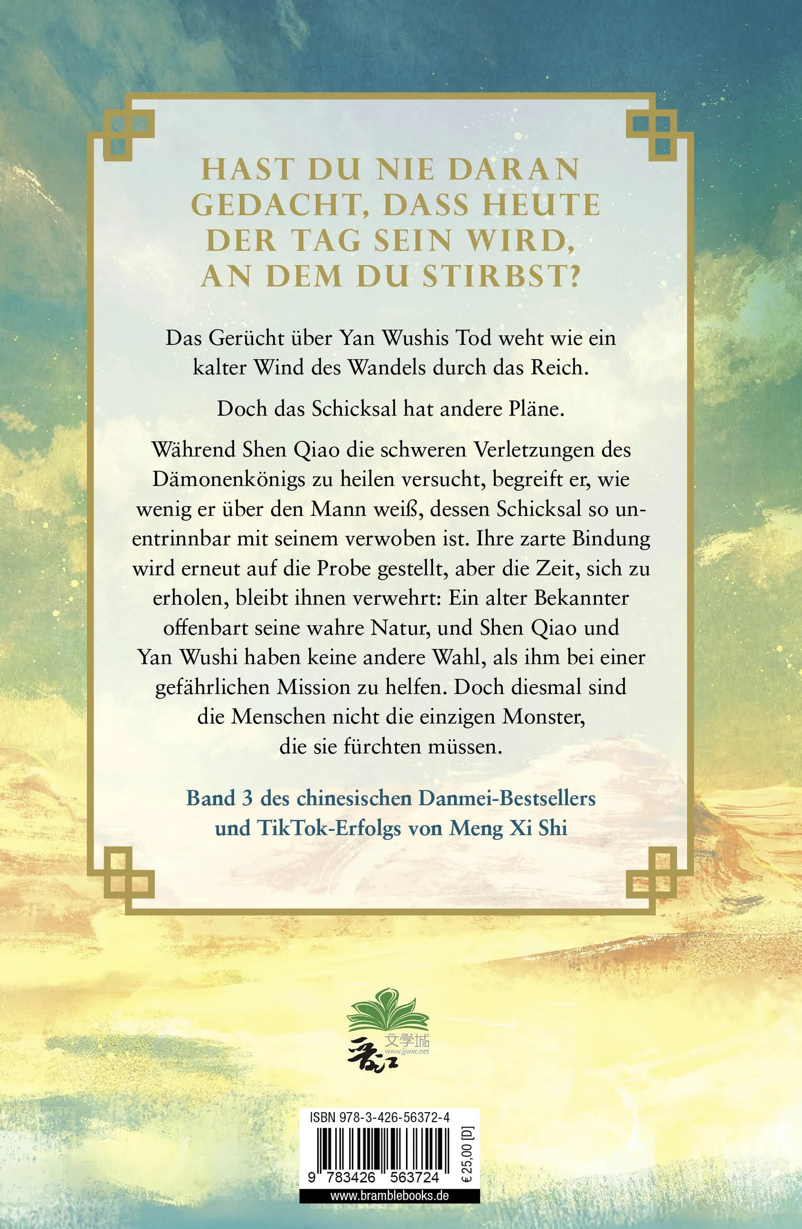 Buchrückseite von 'Thousand Autumns. Buch 3' mit Klappentext - Gebundene Ausgabe