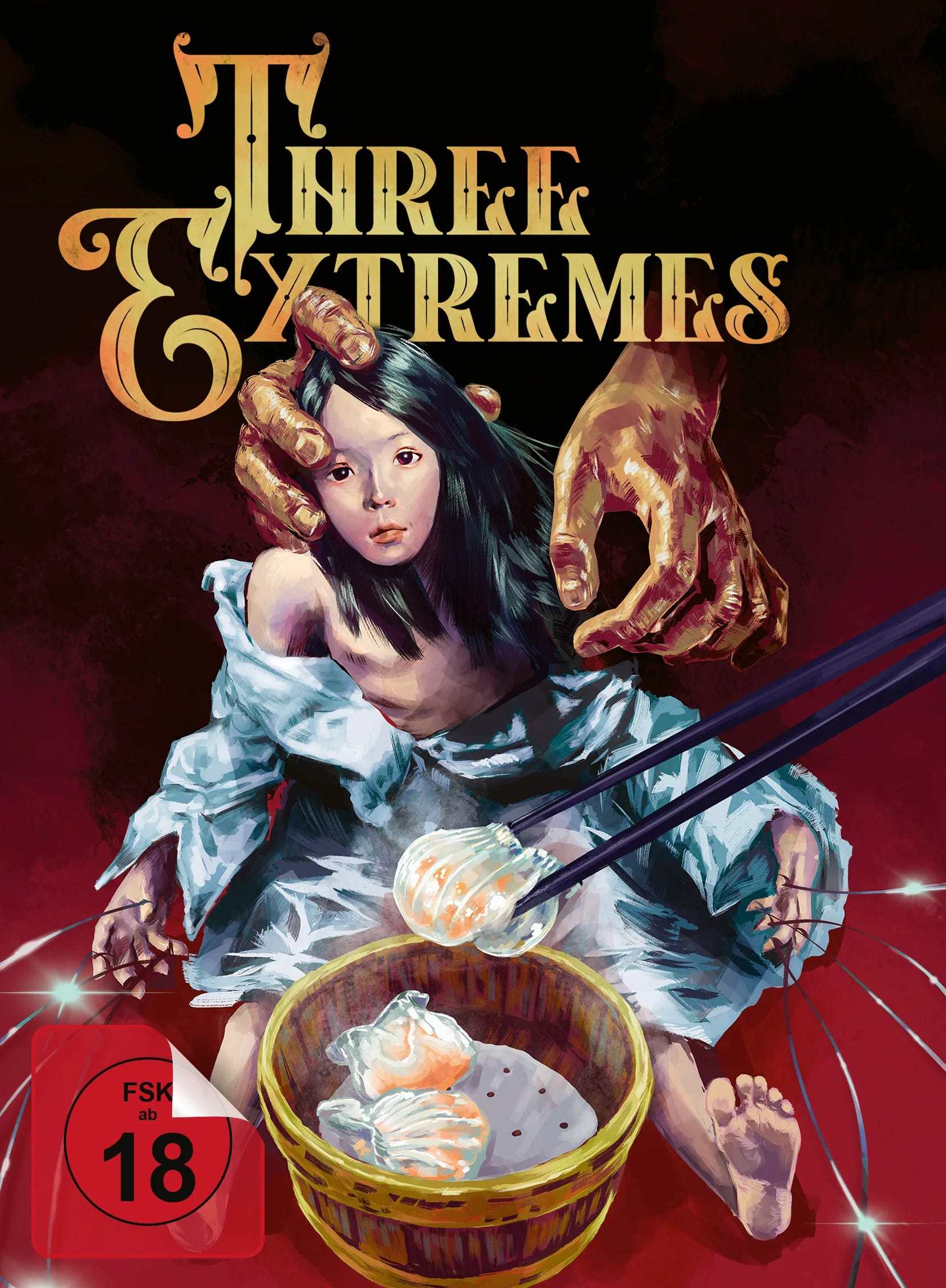 Blu-ray-Cover: Three… Extremes - Mediabook - Cover A. Regie: Takashi Miike