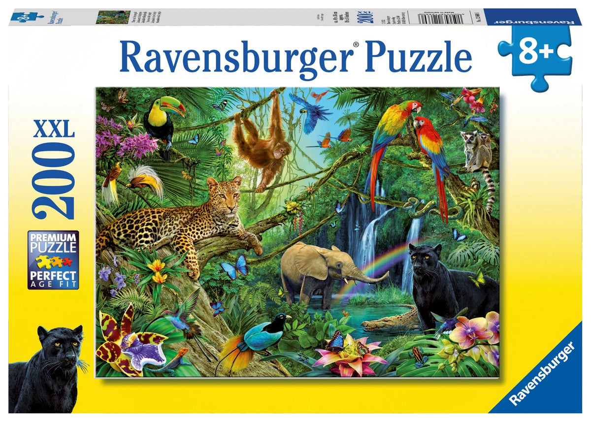 Kinderpuzzle: Kinderpuzzle 200 XXL Teile - Tiere im Dschungel