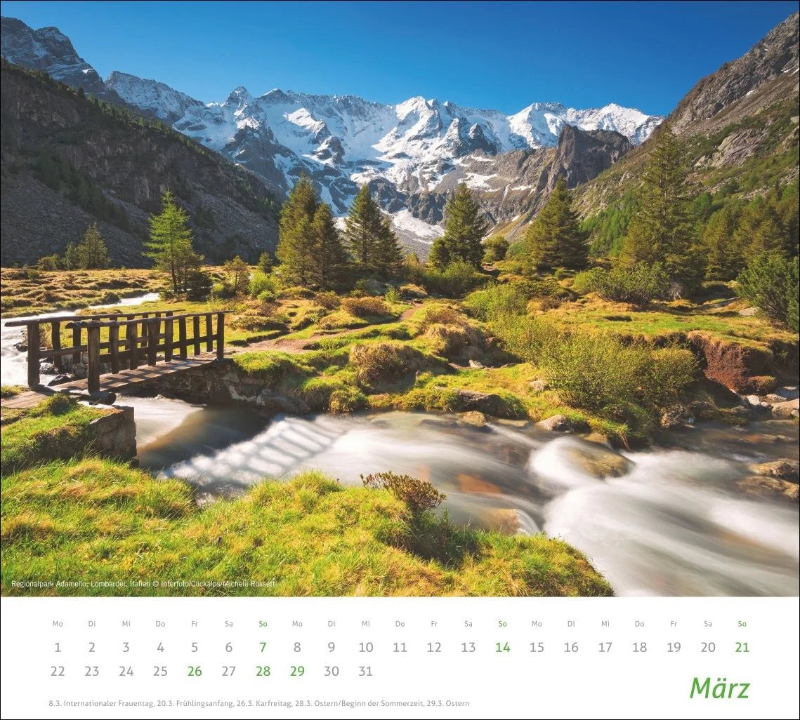times&more Alpen Bildkalender 2027 – Ansicht