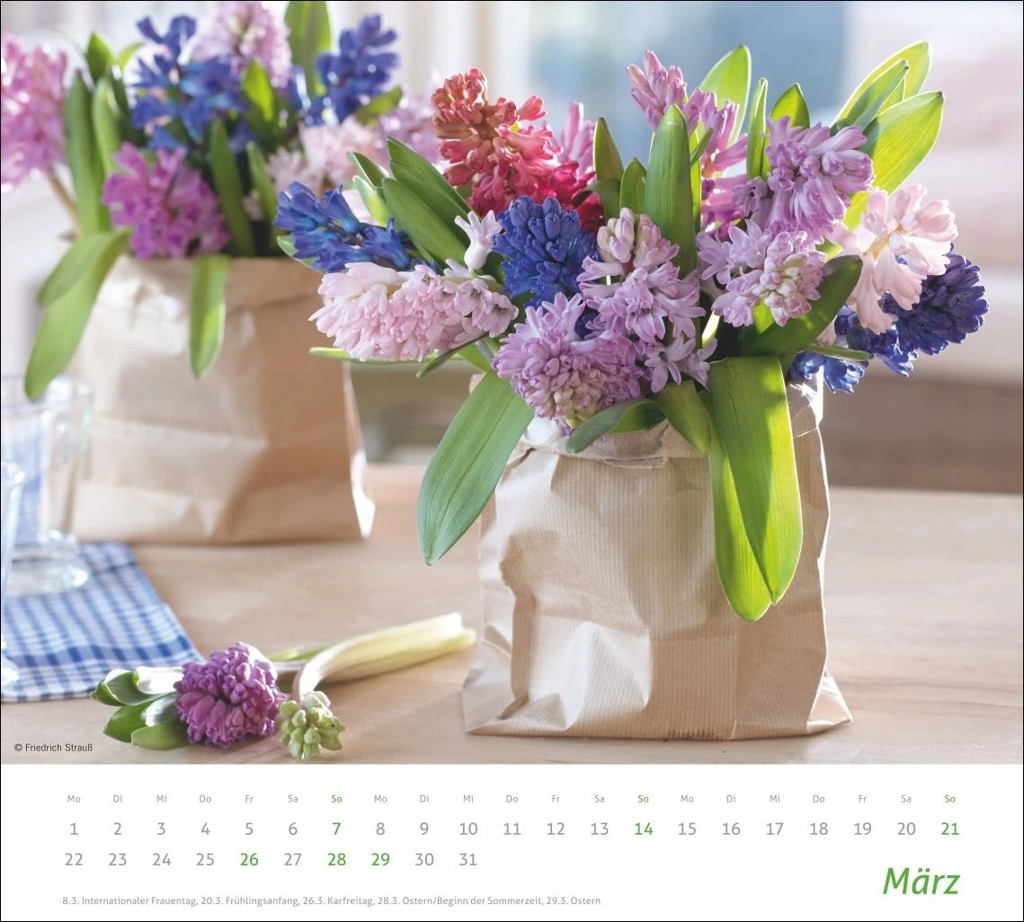 times&more Blumen Bildkalender 2027 – Ansicht