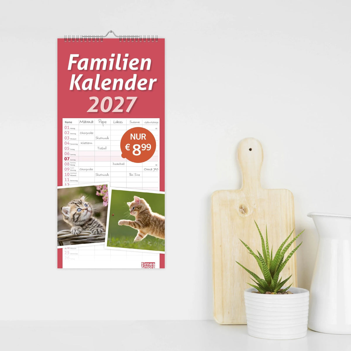 times&more Katzen Familienplaner 2027 – Ansicht