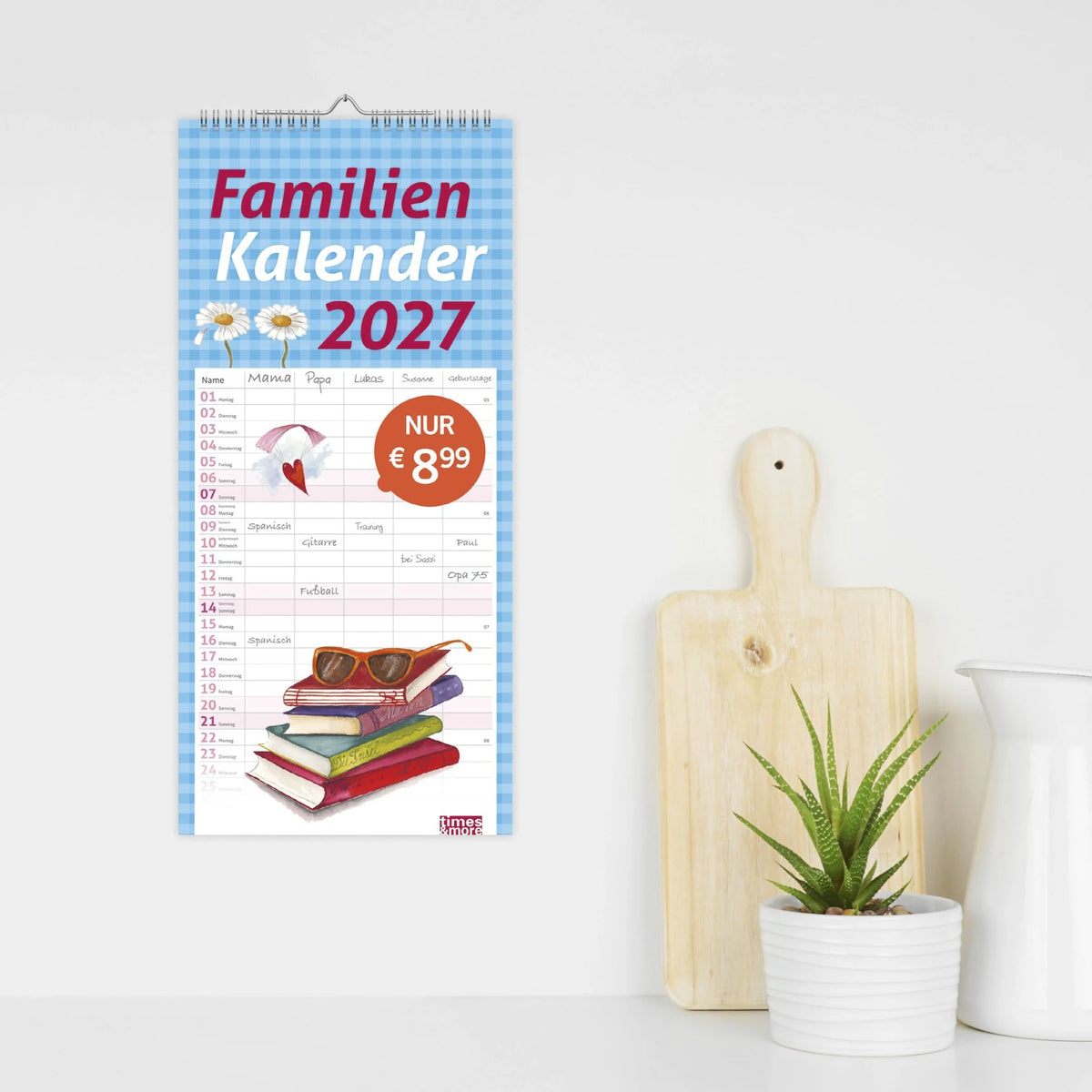 times&more Schaffner Familienplaner 2027 – Ansicht