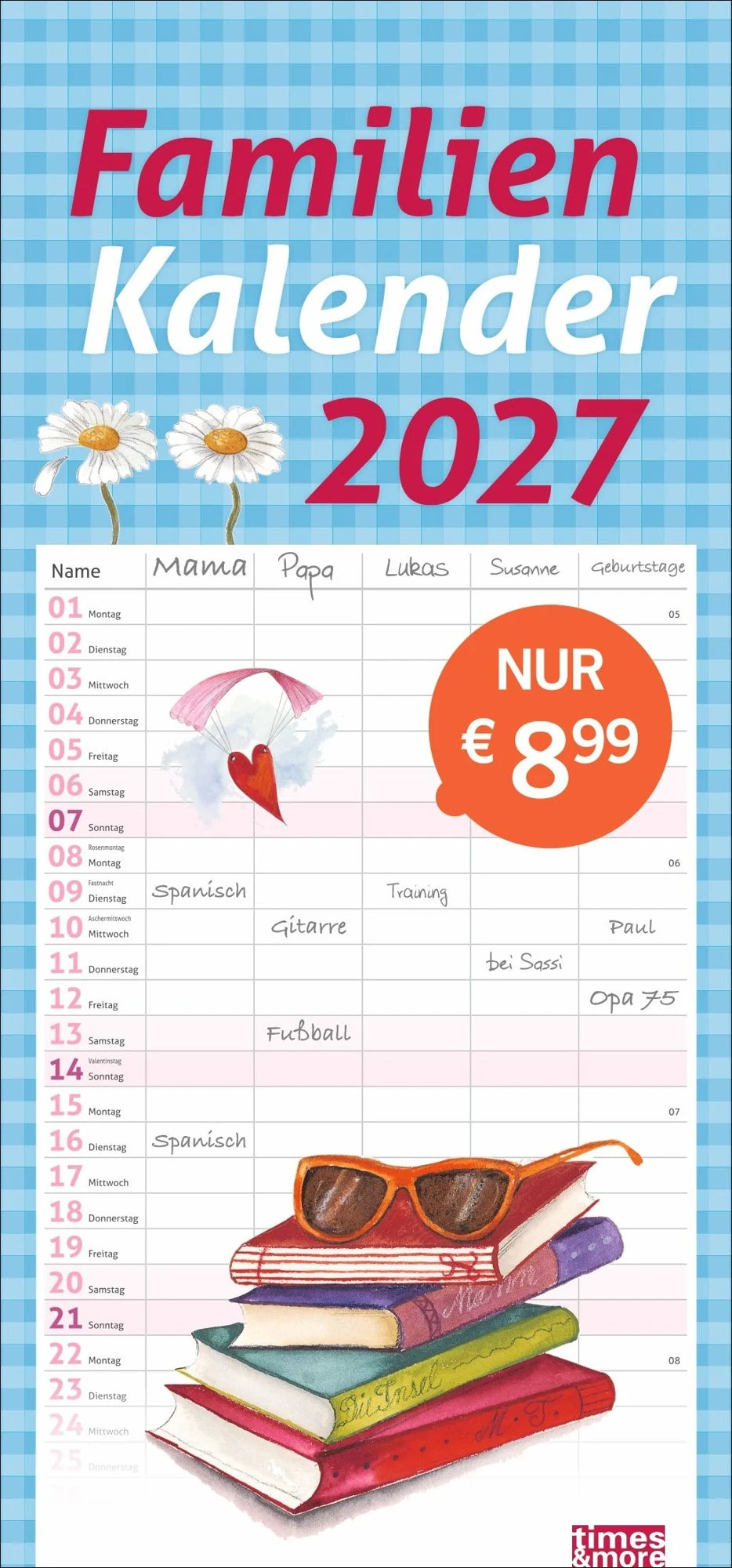 Familienplaner: times&more Schaffner Familienplaner 2027