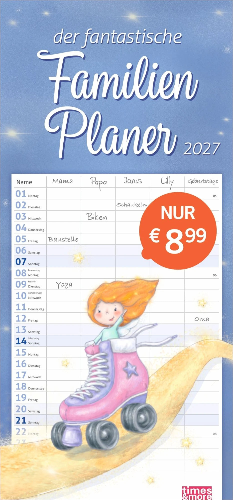 Familienplaner: times&more Zauberwesen Familienplaner 2027