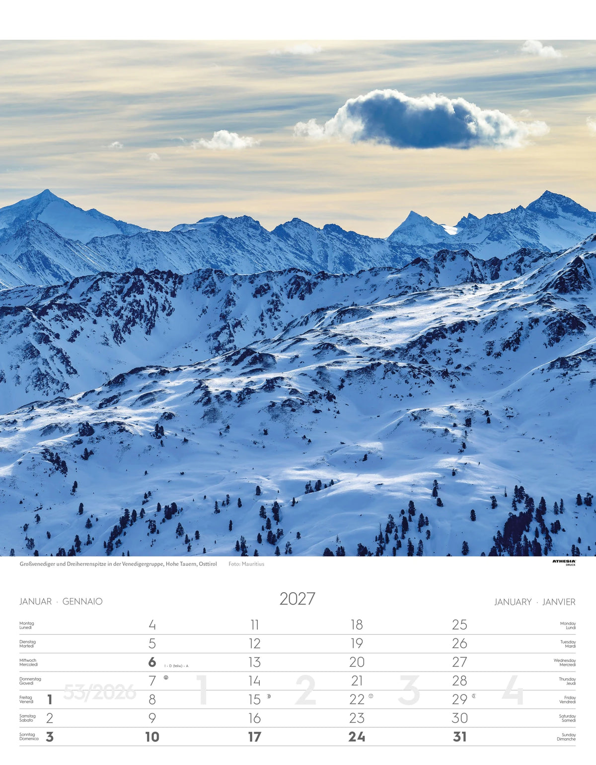 Tirol Kalender 2027 – Ansicht
