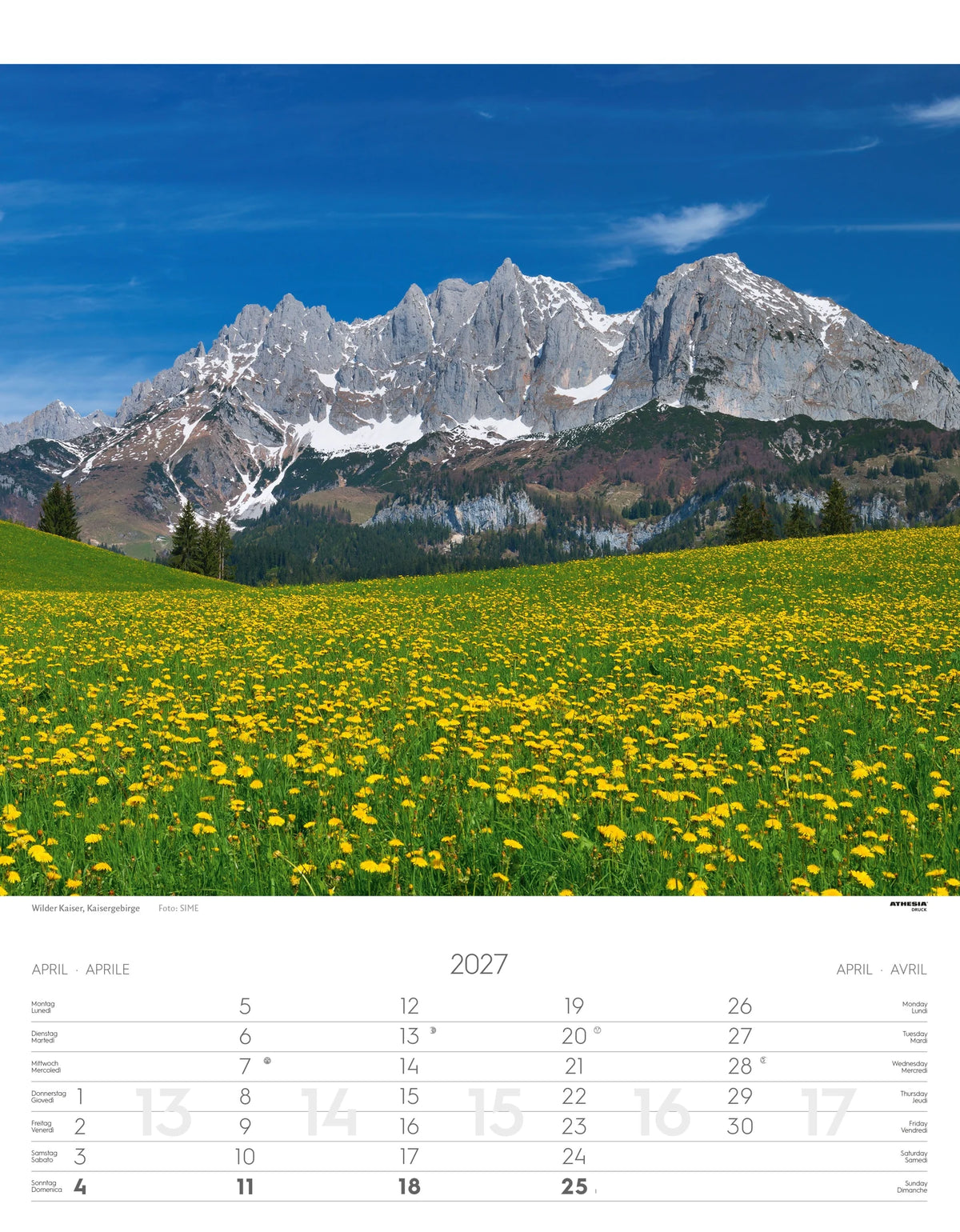 Tirol Kalender 2027 – Ansicht