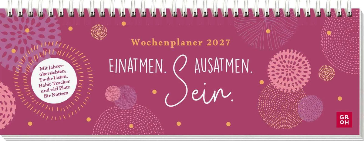 Tischkalender: Tischkalender 2027 quer: Einatmen. Ausatmen. Sein.