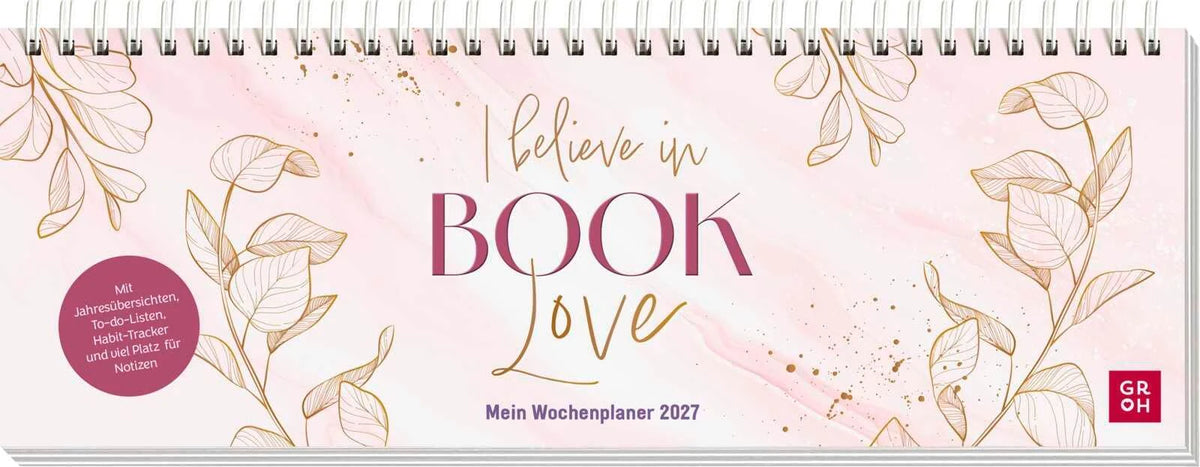 Tischkalender: Tischkalender 2027 quer: I believe in Book Love
