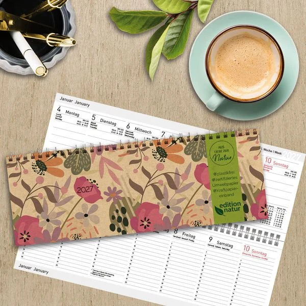 Tischkalender Edition Natur Blumenwiese 2027 quer – Ansicht