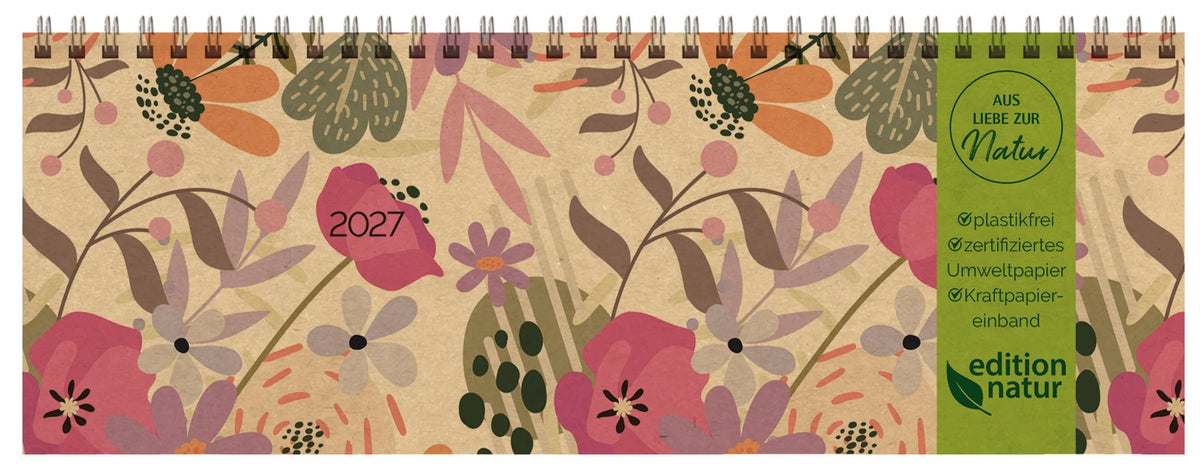 Tischkalender: Tischkalender Edition Natur Blumenwiese 2027 quer