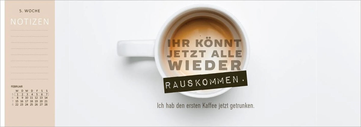 Tischkalender Nie ist der Freitag da, wenn man ihn braucht! 2027 – Ansicht