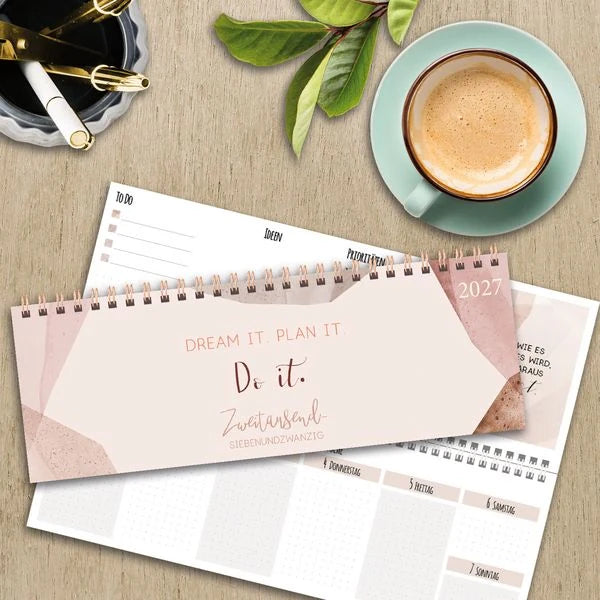 Tischkalender quer Plan it 2027 – Ansicht