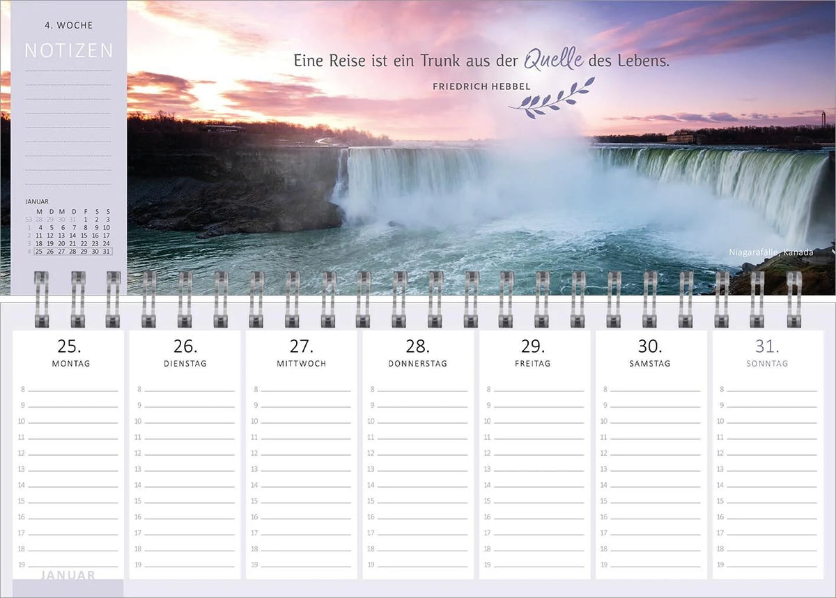 Tischkalender Reiseträume 2027 – Ansicht