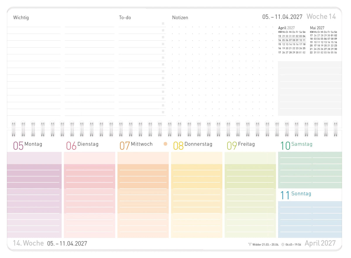 Tischkalender Schuljahr 26/27 – Ansicht