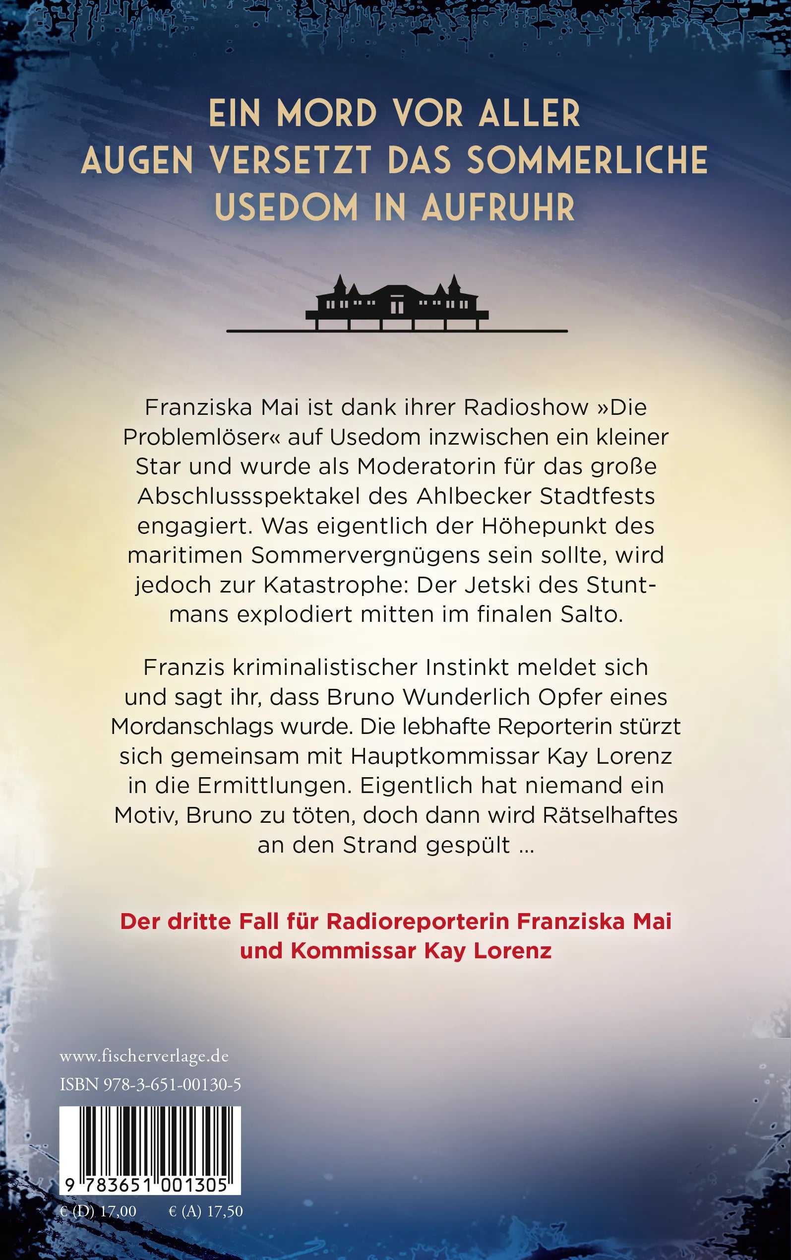Buchrückseite von 'Tod zur See' mit Klappentext - Paperback