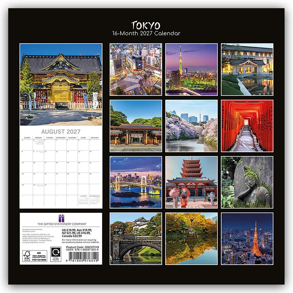 Tokyo – Tokio 2027 – 16-Monatskalender – Ansicht