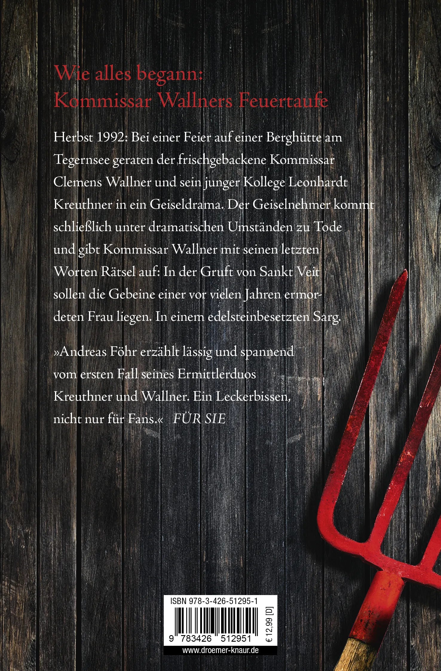 Buchrückseite von 'Totensonntag' mit Klappentext - Taschenbuch