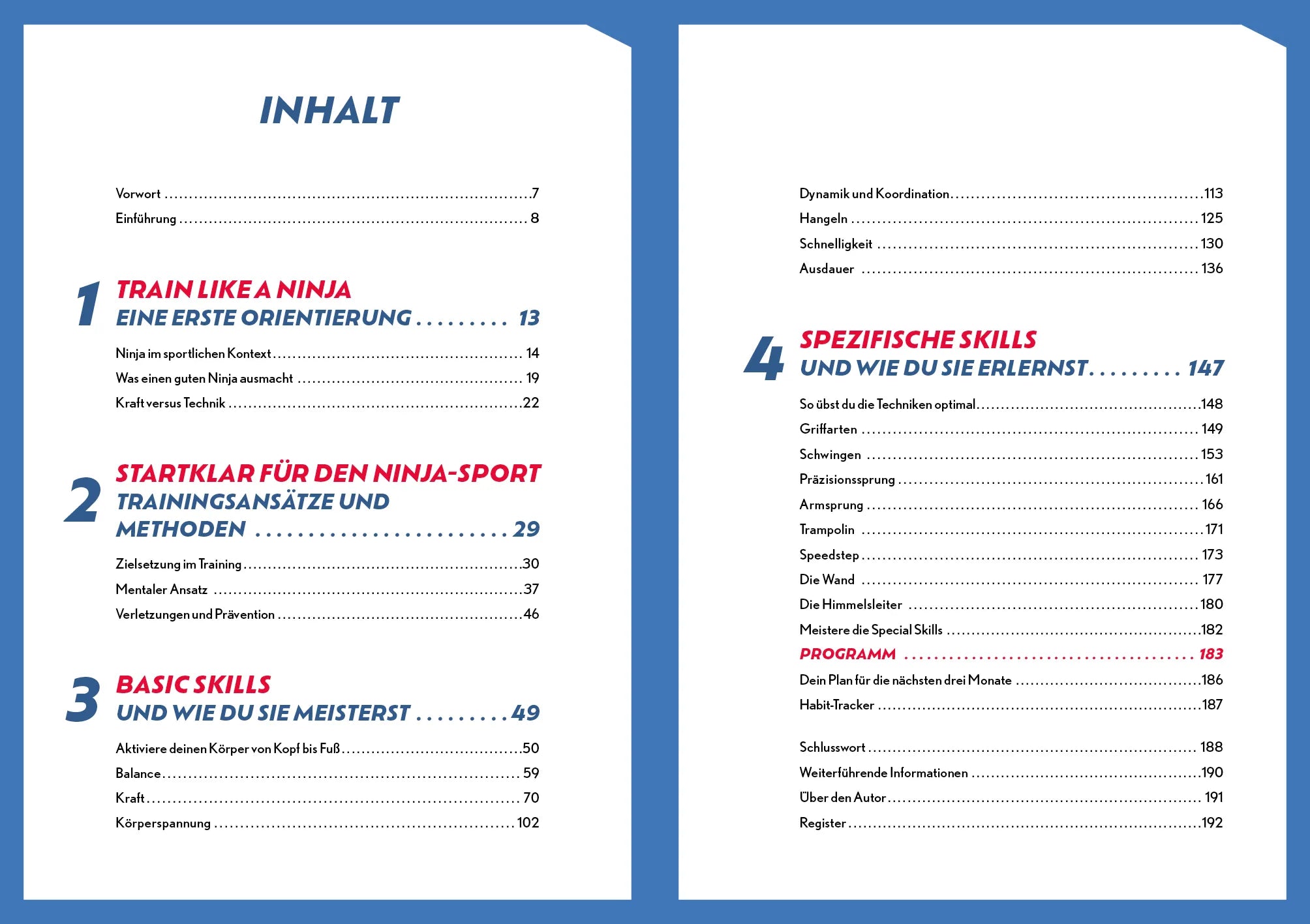 Innenansicht von 'Train like a Ninja' - Taschenbuch