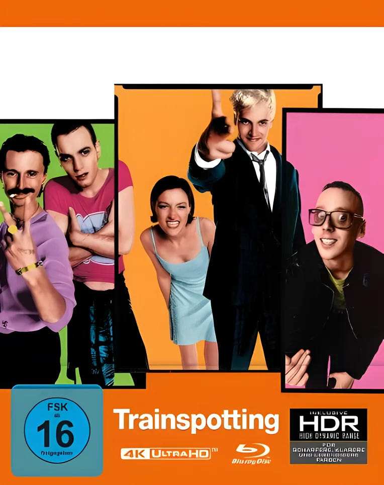 4K UHD Blu-ray-Cover: Trainspotting - Steelbook. Regie: Danny Boyle