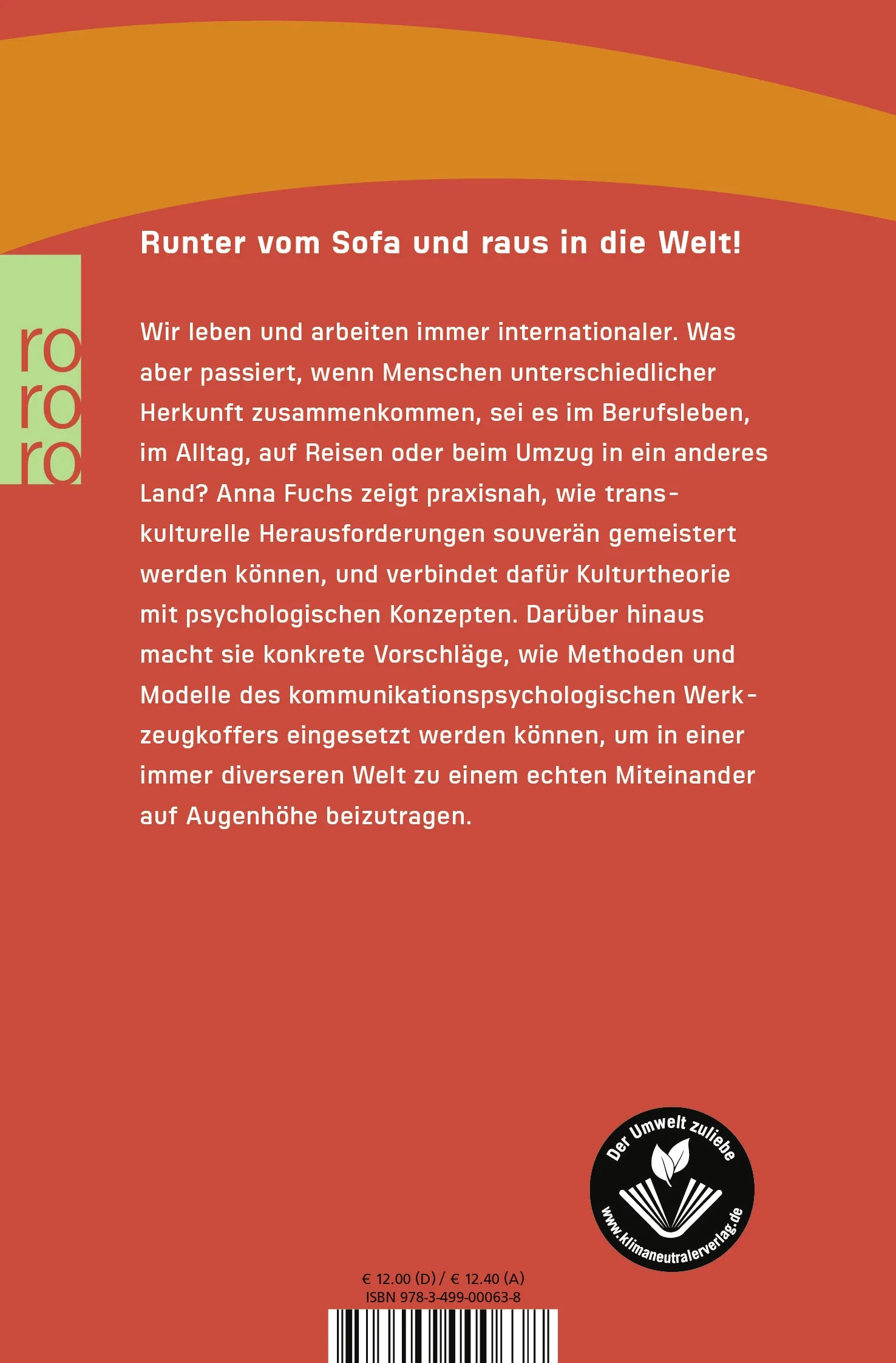 Buchrückseite von 'Transkulturelle Herausforderungen meistern' mit Klappentext - Taschenbuch
