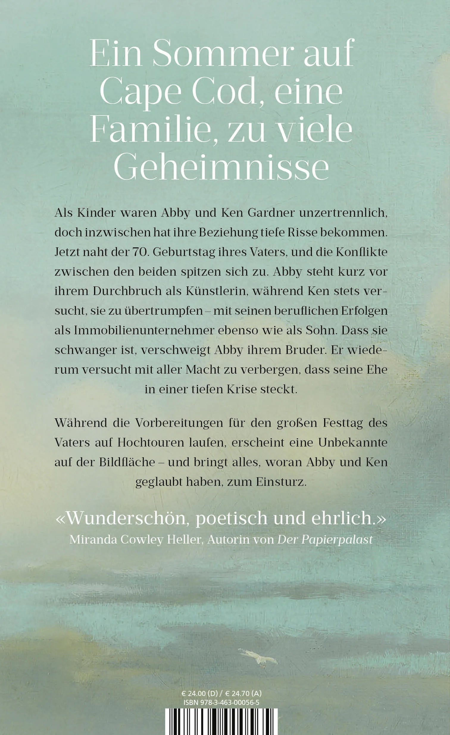 Buchrückseite von 'Treibgut' mit Klappentext - Gebundene Ausgabe