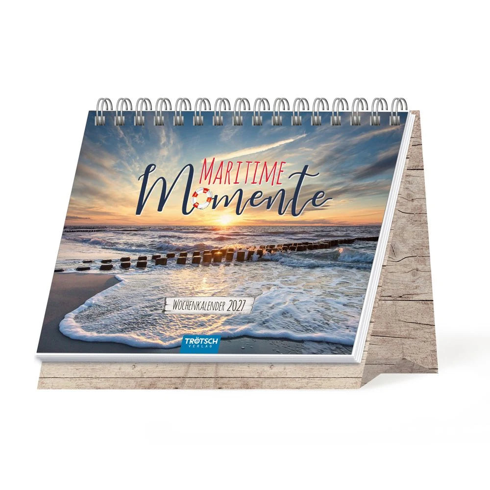 Taschenkalender: TRÖTSCH - Aufstellwochenkalender Maritime Momente 2027