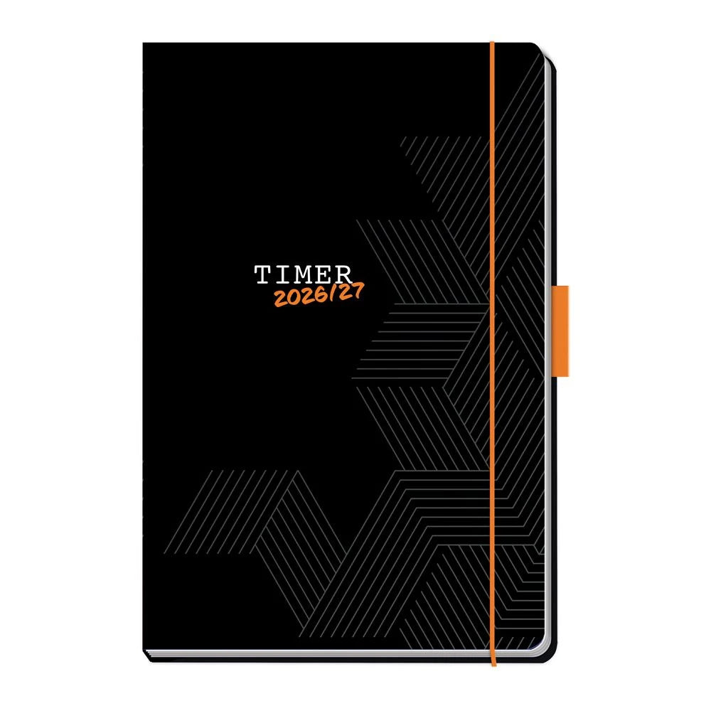 Taschenkalender: TRÖTSCH - Schülerkalender Specials mit Gummiband und Stifthalter Uni Black 26/27