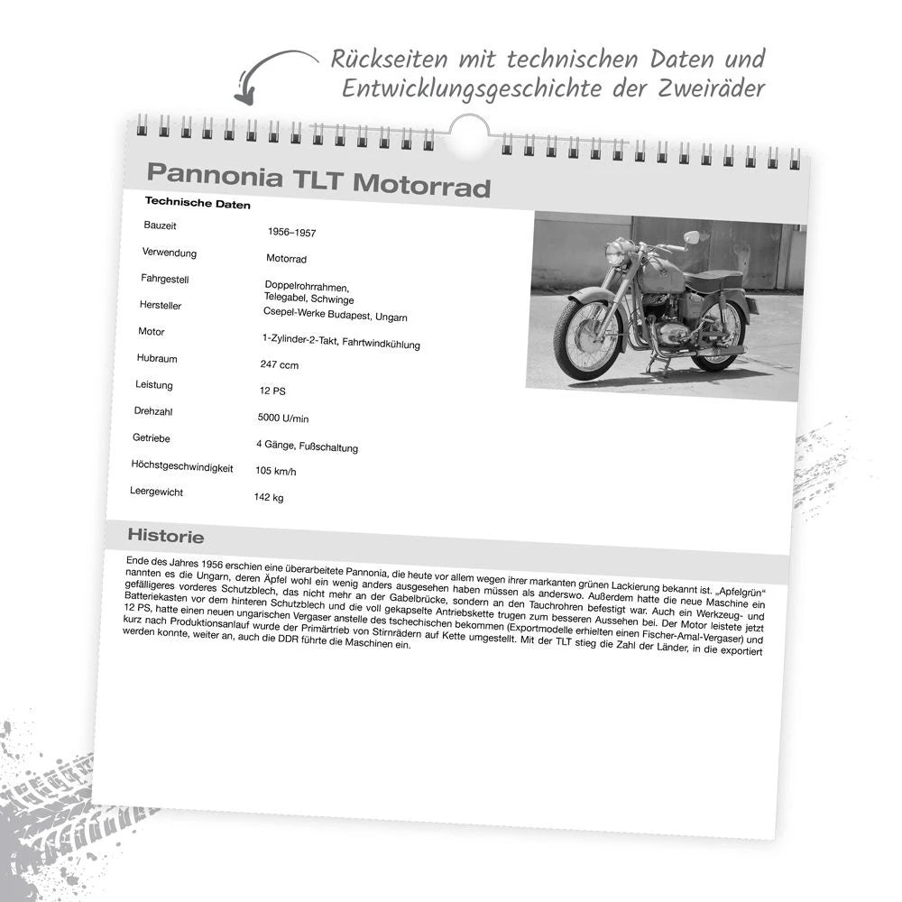 TRÖTSCH - Technikkalender DDR-Zweiräder 2027 – Ansicht
