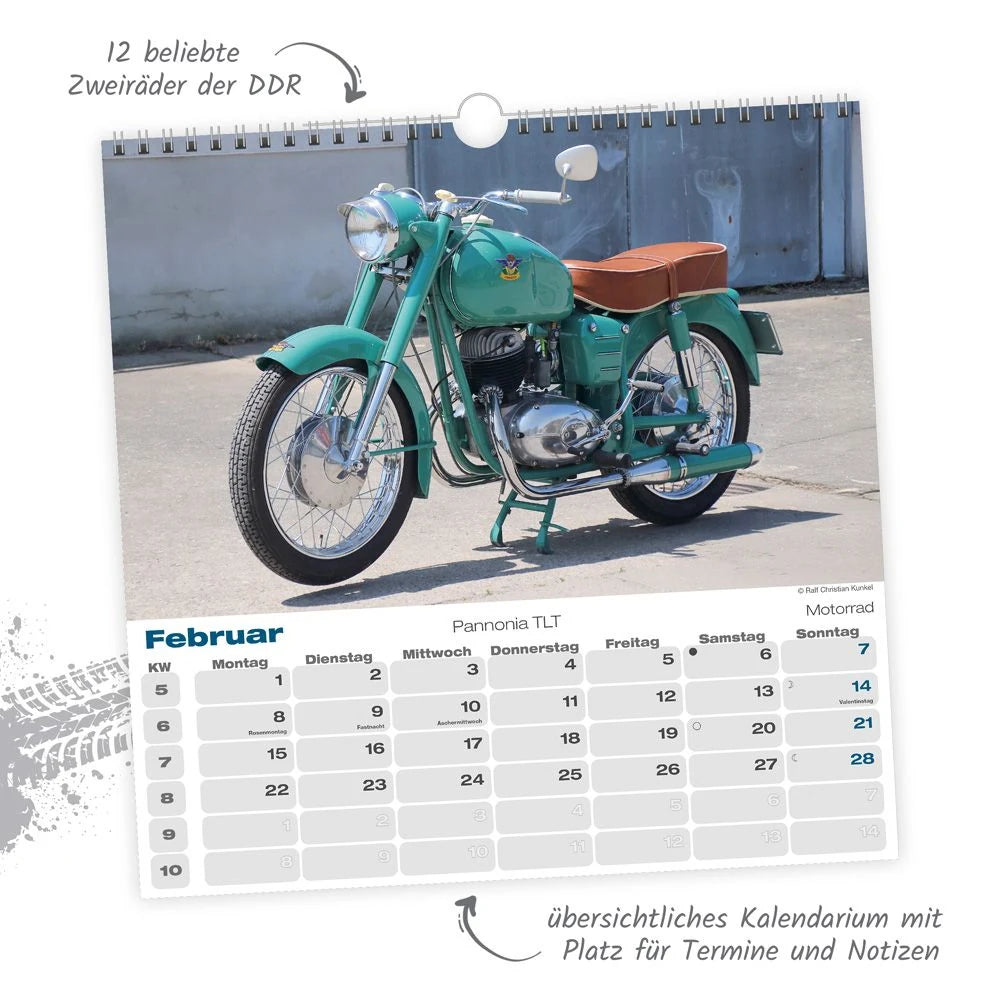 TRÖTSCH - Technikkalender DDR-Zweiräder 2027 – Ansicht
