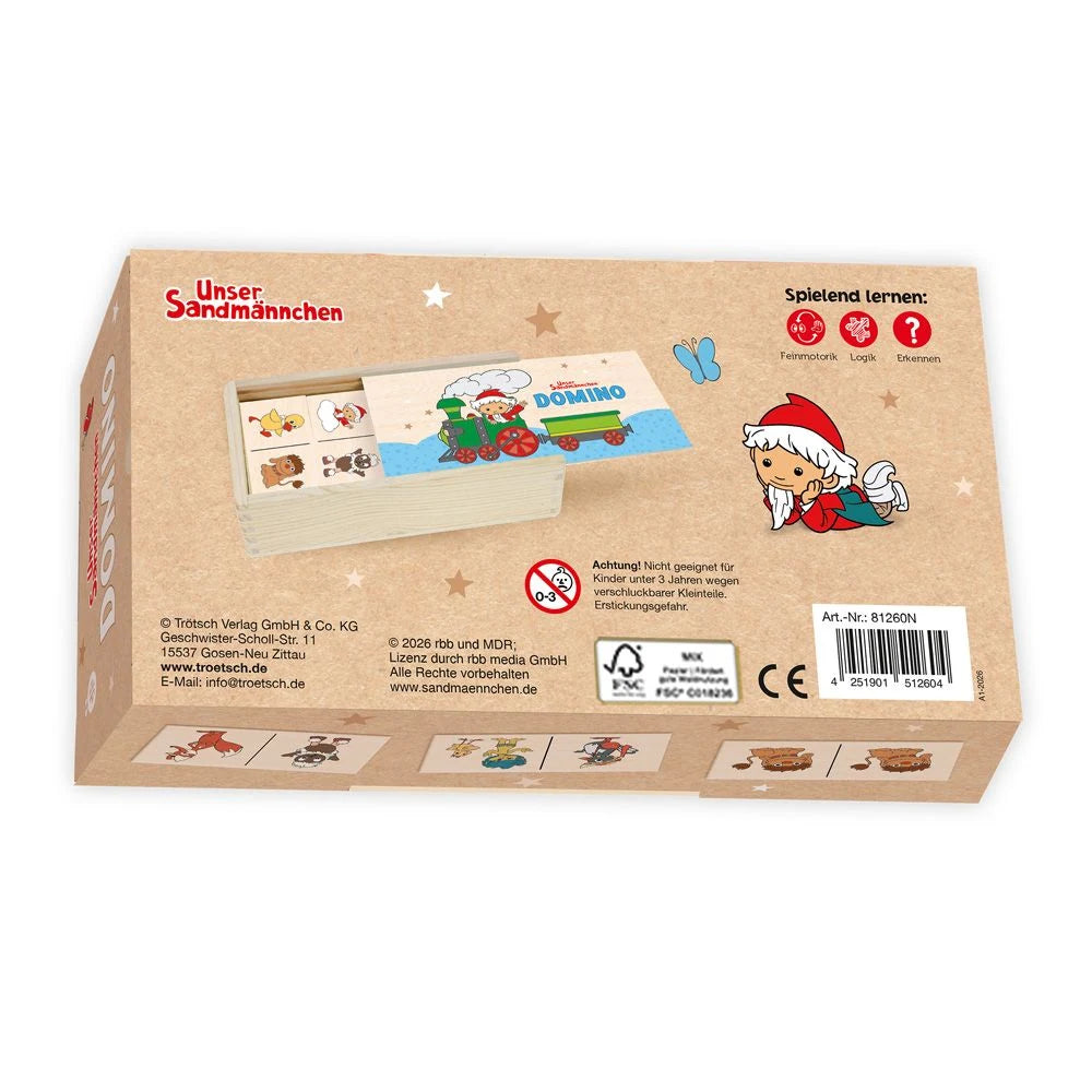 TRÖTSCH - Unser Sandmännchen Domino aus Holz – Ansicht