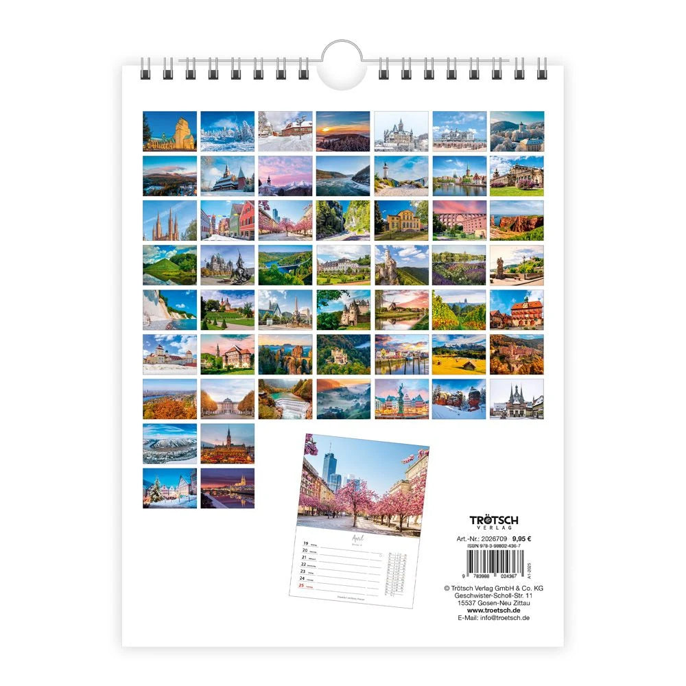 TRÖTSCH - Wochenkalender zum Hängen Deutschlandreise 2027 – Ansicht