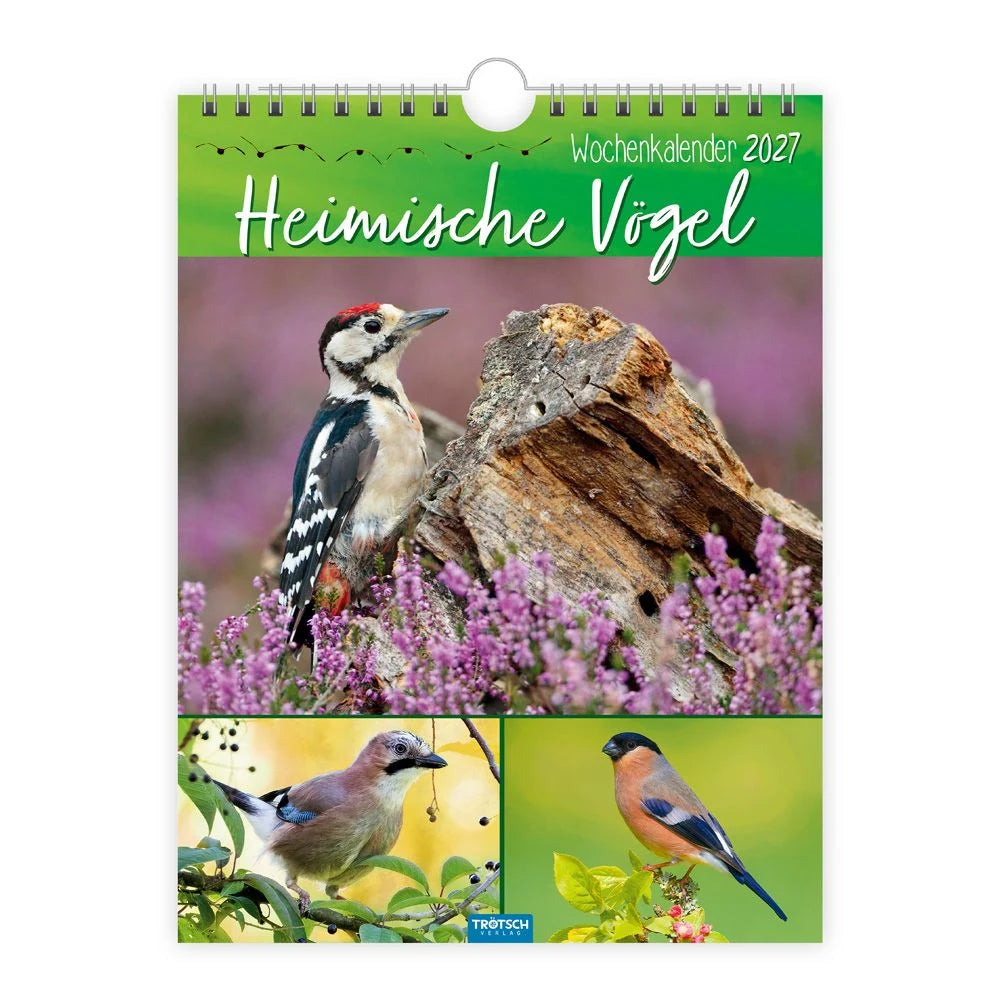 Taschenkalender: TRÖTSCH - Wochenkalender zum Hängen Heimische Vögel 2027