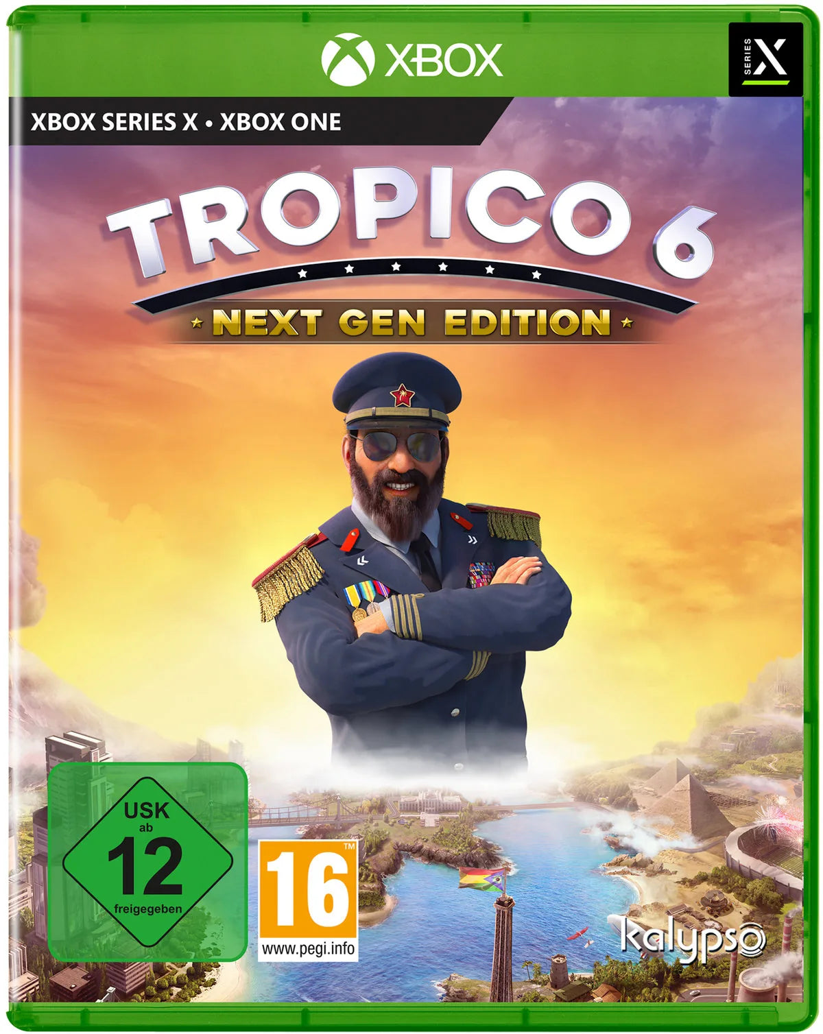 Cover: Tropico 6 für Xbox Series X. Publisher: PLAION GmbH